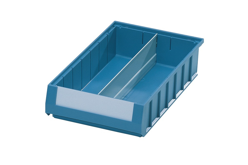 Längsteiler f.Regalkasten L 400xH 140mm Stahlbl.grau 10St. Btl. Längsteiler f.Regalkasten L 400xH 140mm Stahlbl.grau 10St. Btl.