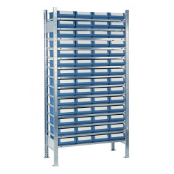 Steckregal H2000xB1000xT300mm Anbauregal 14 Stahlböden 56 x 2 Steckregal H2000xB1000xT300mm Anbauregal 14 Stahlböden 56 x 2
