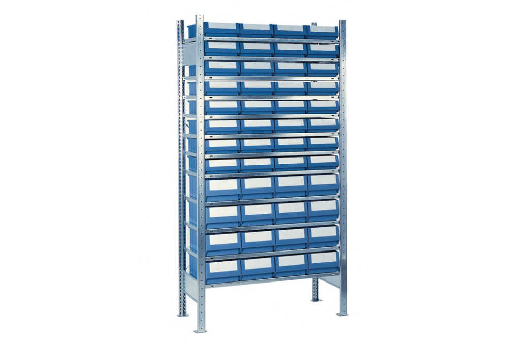 Steckregal H2000xB1000xT300mm Anbauregal 12 Stahlböden 32 x 2,16 x 3 Steckregal H2000xB1000xT300mm Anbauregal 12 Stahlböden 32 x 2,16 x 3