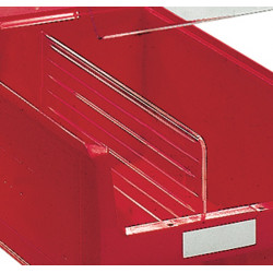Längsteiler f.Sichtlagerkasten MK2Z PS glasklar 10St. Btl.PROMAT Längsteiler f.Sichtlagerkasten MK2Z PS glasklar 10St. Btl.PROMAT