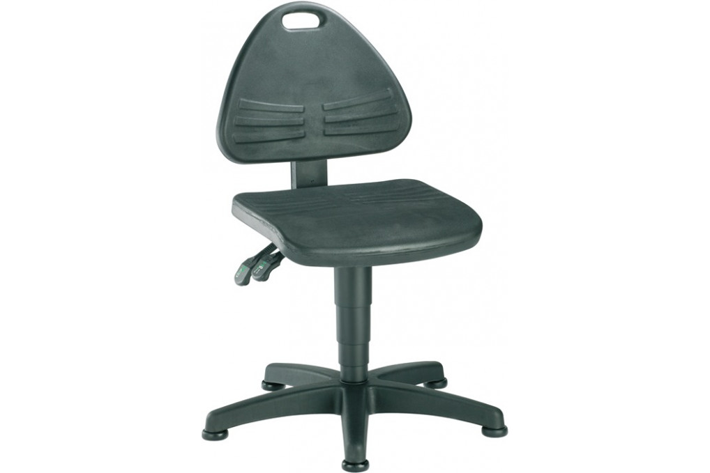 Arbeitsdrehstuhl ISITEC Bodengleiter Integralschaum schwarz 430 600mm BIMOS
