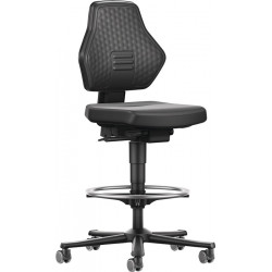 Arbeitsdrehstuhl Air Flow Rl. Fußring Kunstlederpolster schwarz Arbeitsdrehstuhl Air Flow Rl. Fußring Kunstlederpolster schwarz