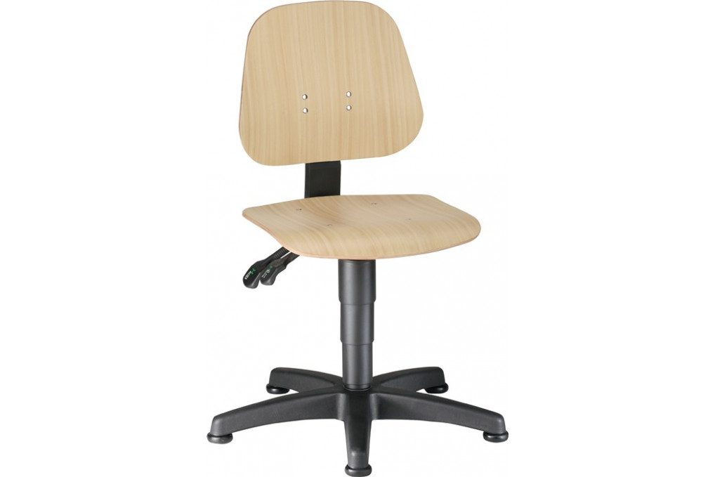 Arbeitsdrehstuhl Unitec Bodengleiter Buche 440 620mm BIMOS