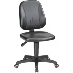 Arbeitsdrehstuhl Unitec Rollen Kunstlederpolster schwarz 440 620mm BIMOS Arbeitsdrehstuhl Unitec Rollen Kunstlederpolster schwarz 440 620mm BIMOS
