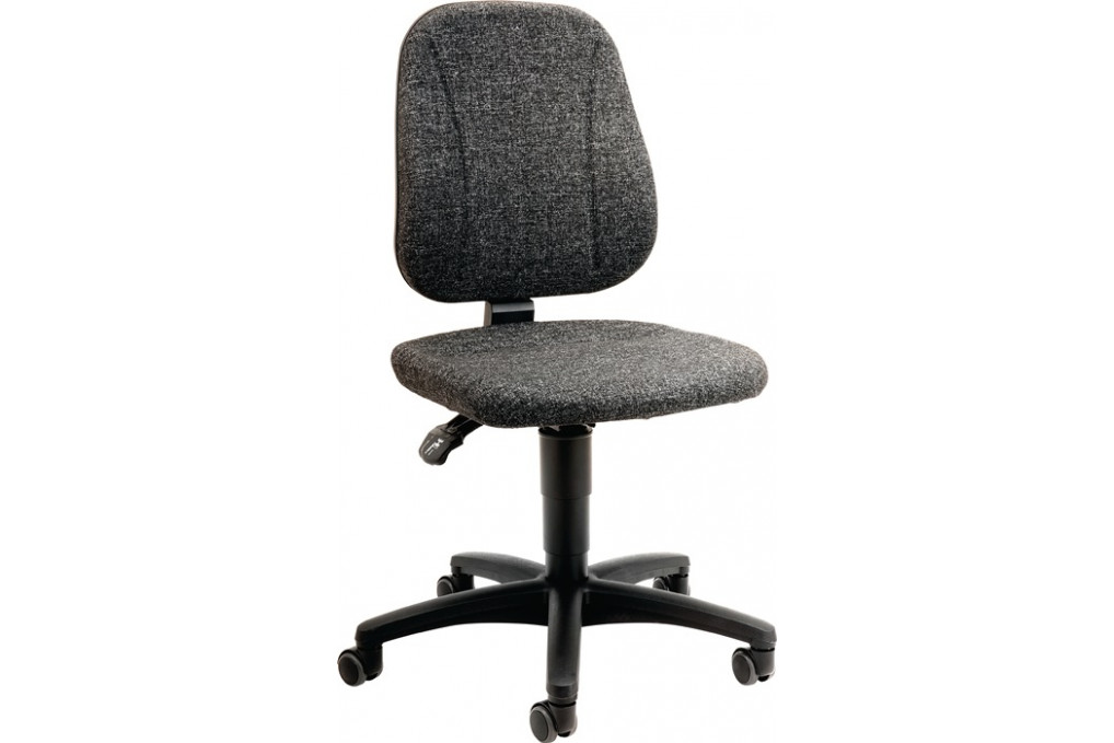 Arbeitsdrehstuhl Unitec Rollen Stoffpolster grau 440 620mm BIMOS Arbeitsdrehstuhl Unitec Rollen Stoffpolster grau 440 620mm BIMOS