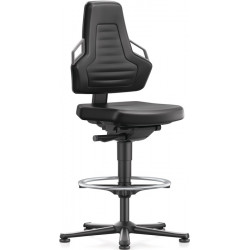 Arbeitsdrehstuhl Nexxit Bodengleiter Fußring Grifffarbe grau Supertec Gewebe Arbeitsdrehstuhl Nexxit Bodengleiter Fußring Grifffarbe grau Supertec Gewebe