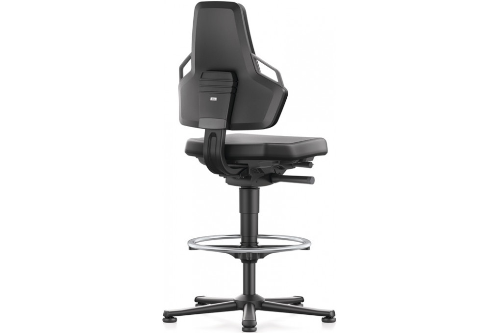 Arbeitsdrehstuhl Nexxit Bodengleiter Fußring Grifffarbe grau Supertec Gewebe Arbeitsdrehstuhl Nexxit Bodengleiter Fußring Grifffarbe grau Supertec Gewebe