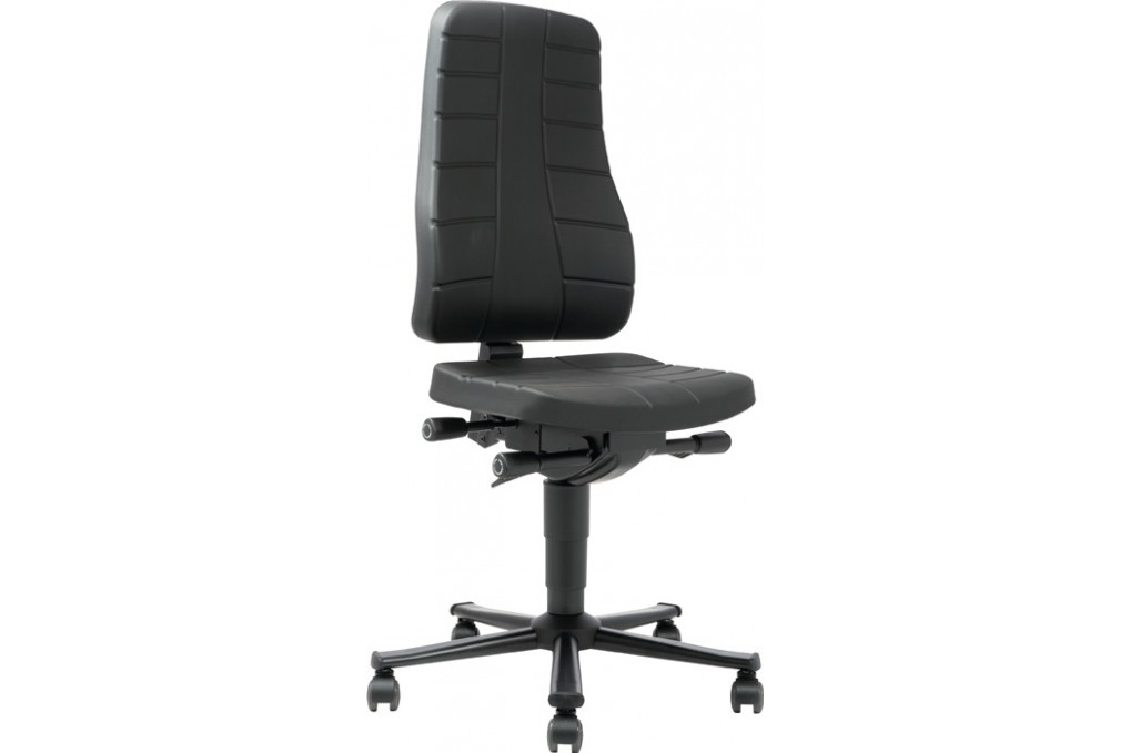 Arbeitsdrehstuhl Highline Rollen Integralschaum schwarz 450 600mm BIMOS