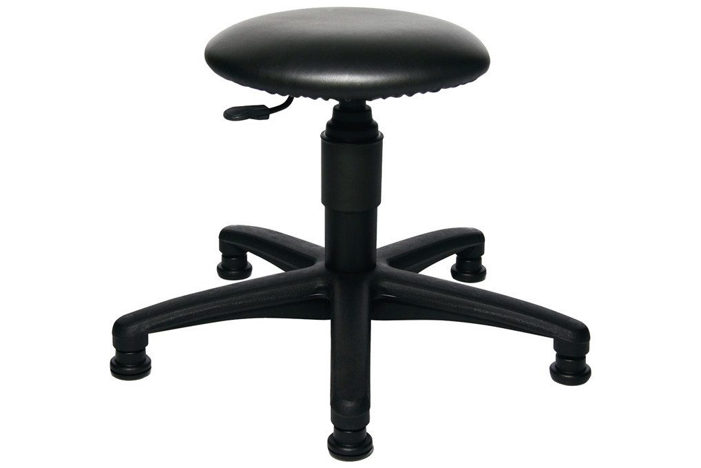 Drehhocker m.Bodengleitern Kunstlederpolster schwarz Sitz H.390 520mm TOPSTAR Drehhocker m.Bodengleitern Kunstlederpolster schwarz Sitz H.390 520mm TOPSTAR