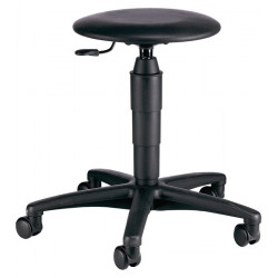 Drehhocker m.Rollen Kunstlederpolster schwarz Sitz H.420 550mm TOPSTAR Drehhocker m.Rollen Kunstlederpolster schwarz Sitz H.420 550mm TOPSTAR