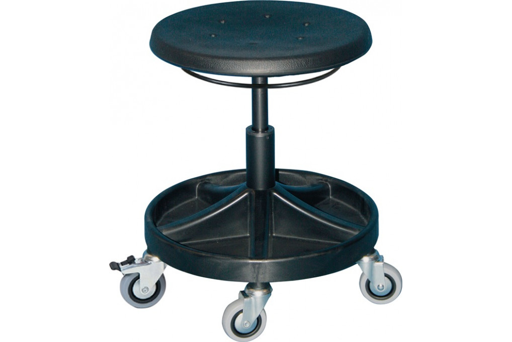 Drehhocker m.Rl.PU Schaum schwarz Sitz H.400 530mm LOTZ