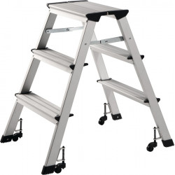 Klapptritt Stufen 3 Plattform H.630mm Alu.fahrbar Klapptritt Stufen 3 Plattform H.630mm Alu.fahrbar