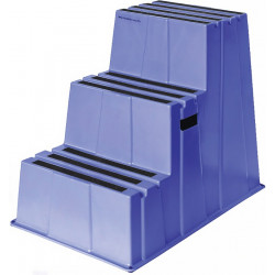 Schwerlasttritt Stufen 3 Plattform H.730mm Ku.blau Schwerlasttritt Stufen 3 Plattform H.730mm Ku.blau