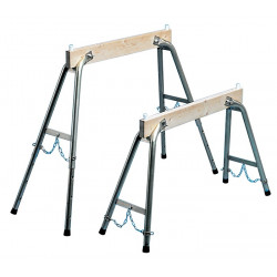 Arbeitsbock H.max.900mm Holz Stahlrohr höhenv.ZARGES Arbeitsbock H.max.900mm Holz Stahlrohr höhenv.ZARGES