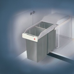 Abfallsammler Multi Box 2 x 15l B260xT510xH460mm grau f.Unterschränke ab B.300mm Abfallsammler Multi Box 2 x 15l B260xT510xH460mm grau f.Unterschränke ab B.300mm