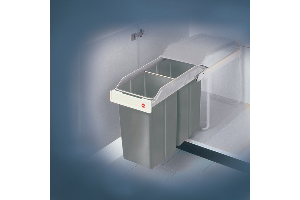 Abfallsammler Multi Box 2 x 15l B260xT510xH460mm grau f.Unterschränke ab B.300mm Abfallsammler Multi Box 2 x 15l B260xT510xH460mm grau f.Unterschränke ab B.300mm