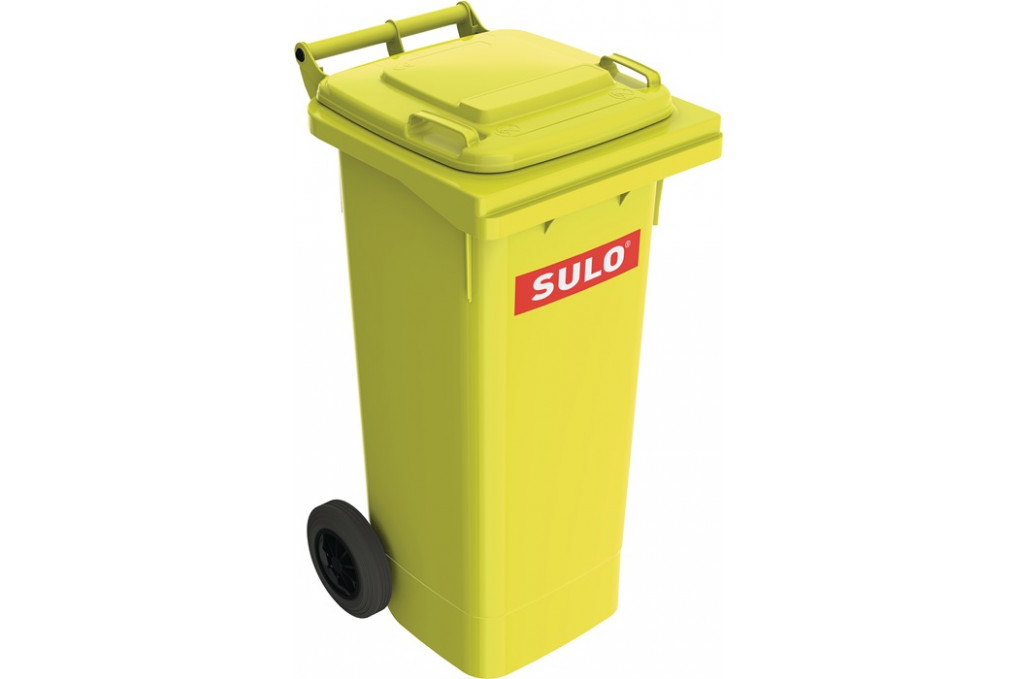 Müllgroßbehälter 80l HDPE gelb fahrbar,n.EN 840 SULO Müllgroßbehälter 80l HDPE gelb fahrbar,n.EN 840 SULO