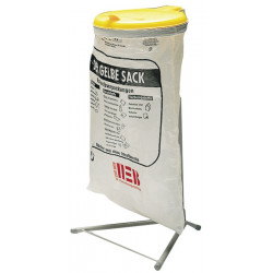 Abfallsammler H980xB500xT530mm 120l Deckel gelb (KS) m.Standfuß VAR Abfallsammler H980xB500xT530mm 120l Deckel gelb (KS) m.Standfuß VAR