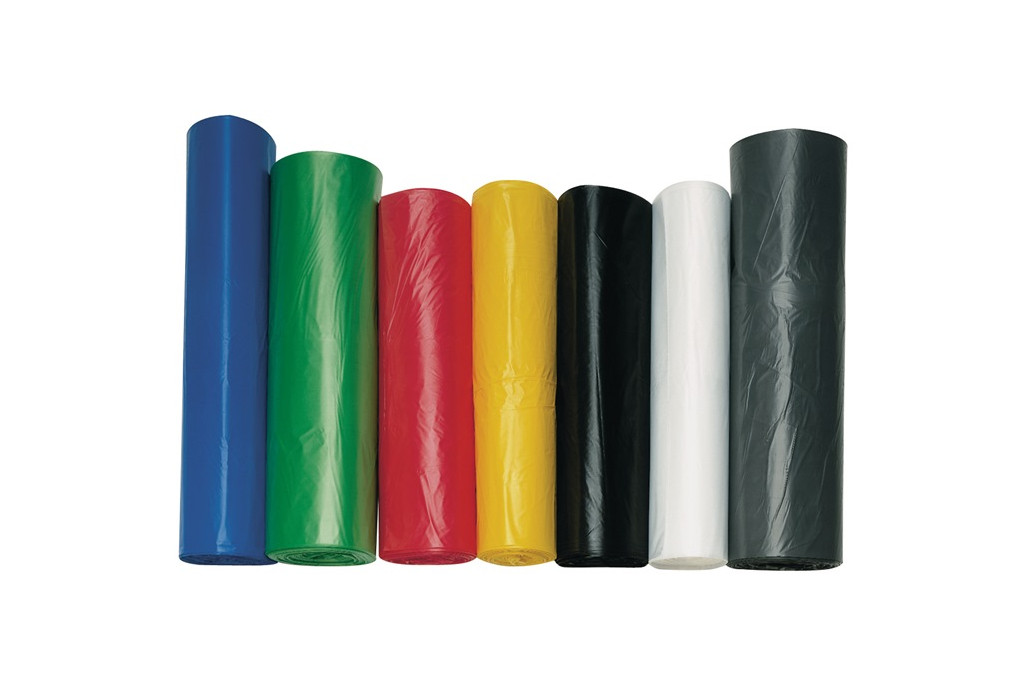 Kunststoffsack 120l LD PE rot 60 µm B700xL1100mm 250St. Karton Kunststoffsack 120l LD PE rot 60 µm B700xL1100mm 250St. Karton