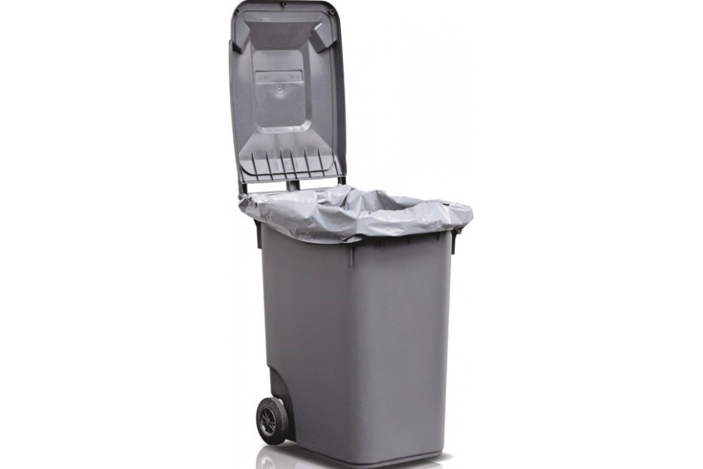 Kunststoffsack 120l LD PE grau 100 µm B500 450xL1250mm 100St. Karton Kunststoffsack 120l LD PE grau 100 µm B500 450xL1250mm 100St. Karton