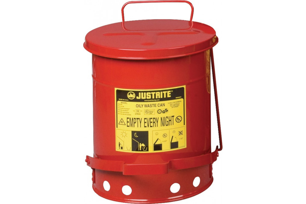 Sicherheitssammelbehälter 80l Stahlbl.D470xH600mm JUSTRITE Sicherheitssammelbehälter 80l Stahlbl.D470xH600mm JUSTRITE
