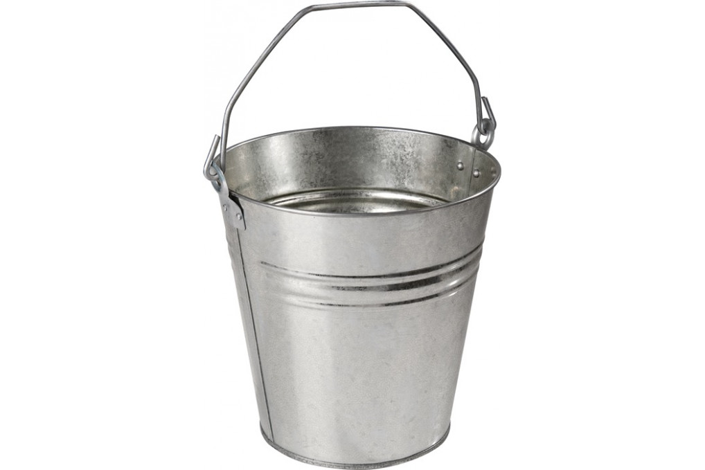 Eimer 12,5l Stahlblech,verz.silber D.300mm H.300mm Eimer 12,5l Stahlblech,verz.silber D.300mm H.300mm