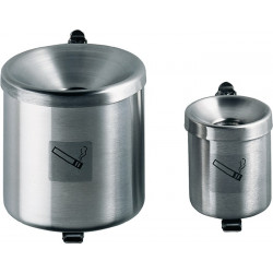 Sicherheitswandascher Ø90xH100mm silberfarbig m.Kippvorrichtung TKG Sicherheitswandascher Ø90xH100mm silberfarbig m.Kippvorrichtung TKG