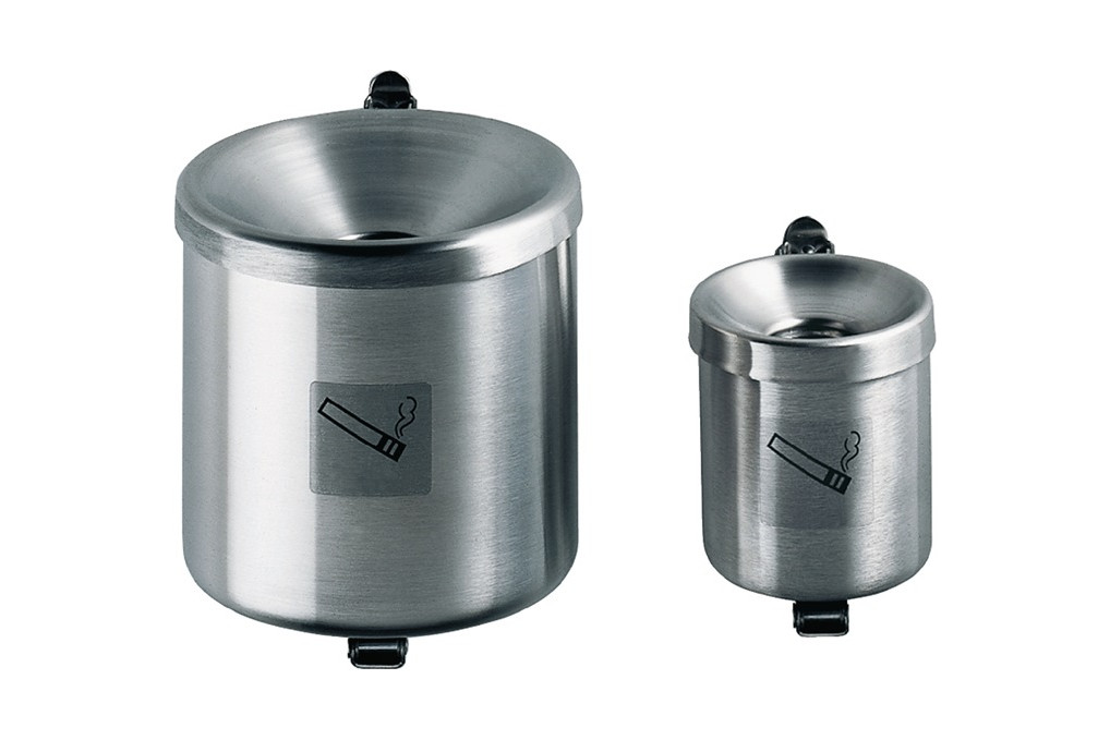 Sicherheitswandascher Ø90xH100mm silberfarbig m.Kippvorrichtung TKG Sicherheitswandascher Ø90xH100mm silberfarbig m.Kippvorrichtung TKG