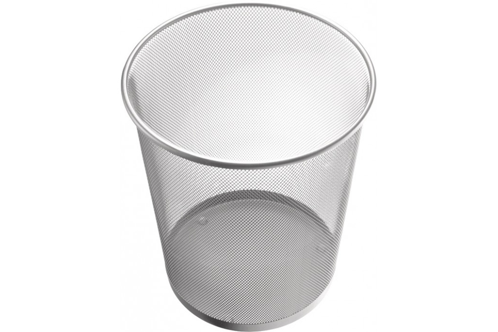 Papierkorb 23l H350xØ295mm m.Lochdekor STA silber HELIT Papierkorb 23l H350xØ295mm m.Lochdekor STA silber HELIT