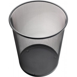 Papierkorb 23l H350xØ295mm m.Lochdekor STA schwarz HELIT Papierkorb 23l H350xØ295mm m.Lochdekor STA schwarz HELIT