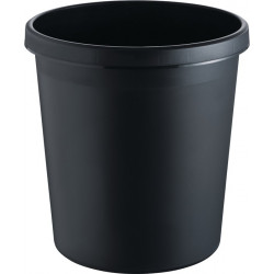 Papierkorb 18l H331xØ315mm m.Griffrand Ku.schwarz Papierkorb 18l H331xØ315mm m.Griffrand Ku.schwarz