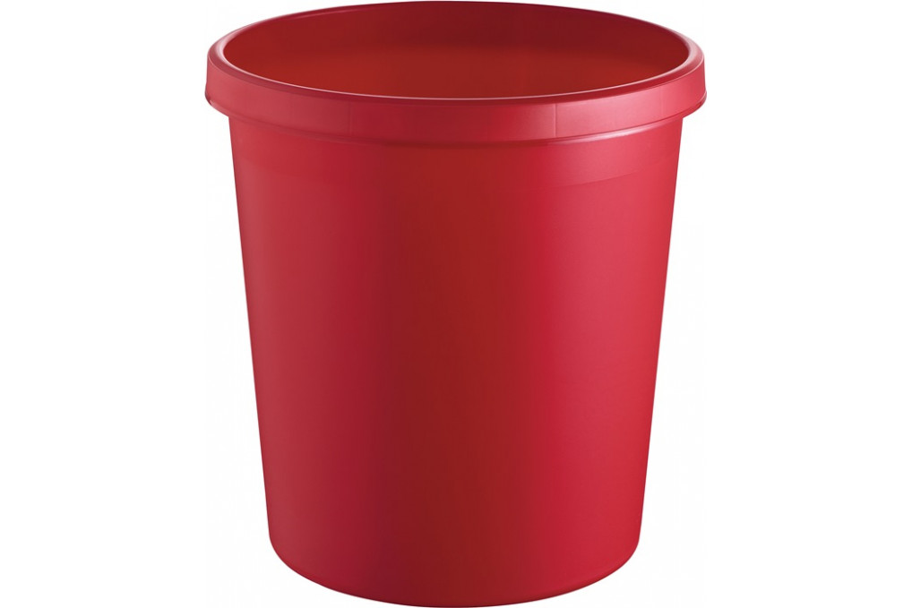 Papierkorb 18l H331xØ315mm m.Griffrand Ku.rot Papierkorb 18l H331xØ315mm m.Griffrand Ku.rot