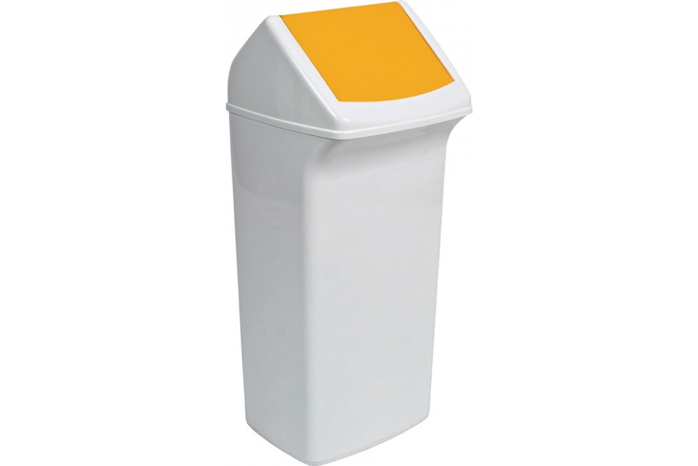 Wertstoffsammler 40l H747xB320xT366mm weiß gelb m.Deckel DURABLE Wertstoffsammler 40l H747xB320xT366mm weiß gelb m.Deckel DURABLE