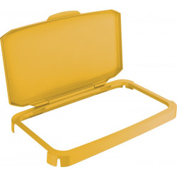 Klappdeckel PP gelb B510xT285mm f.Abfallbehälter 60l lebensmittelecht DURABLE Klappdeckel PP gelb B510xT285mm f.Abfallbehälter 60l lebensmittelecht DURABLE
