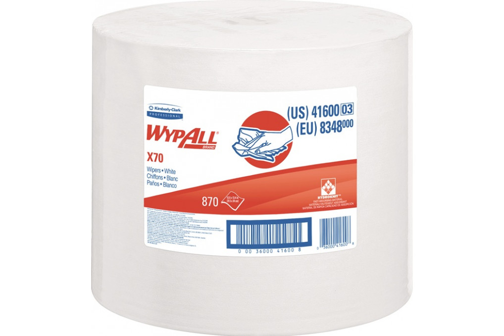 Reinigungstuch WypAll® X70 8348 L315xB310ca.mm weiß 1 lagig KIMBERLY CLARK Reinigungstuch WypAll® X70 8348 L315xB310ca.mm weiß 1 lagig KIMBERLY CLARK