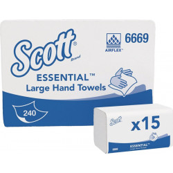 Falthandtuch 6669 1 lagig weiß L318xB200ca.mm f.9000 474 108 SCOTT