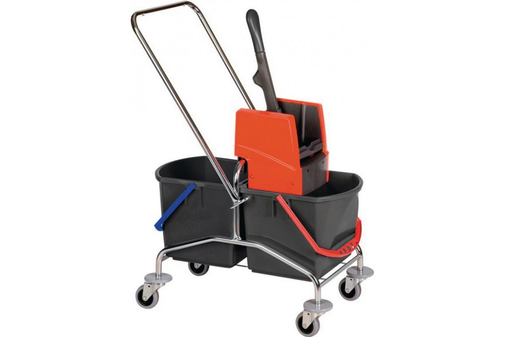 Reinigungswagen Eimer 2 x 17l u.Presse STA VERMOP