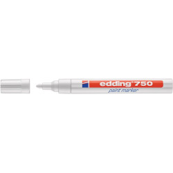 Lackmarker 750 weiß Strich B.2 4mm Rundspitze EDDING Lackmarker 750 weiß Strich B.2 4mm Rundspitze EDDING