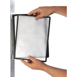 Wandhalter 5 Sichttafeln blau m.Profilrahmenf.DURABLE Wandhalter 5 Sichttafeln blau m.Profilrahmenf.DURABLE