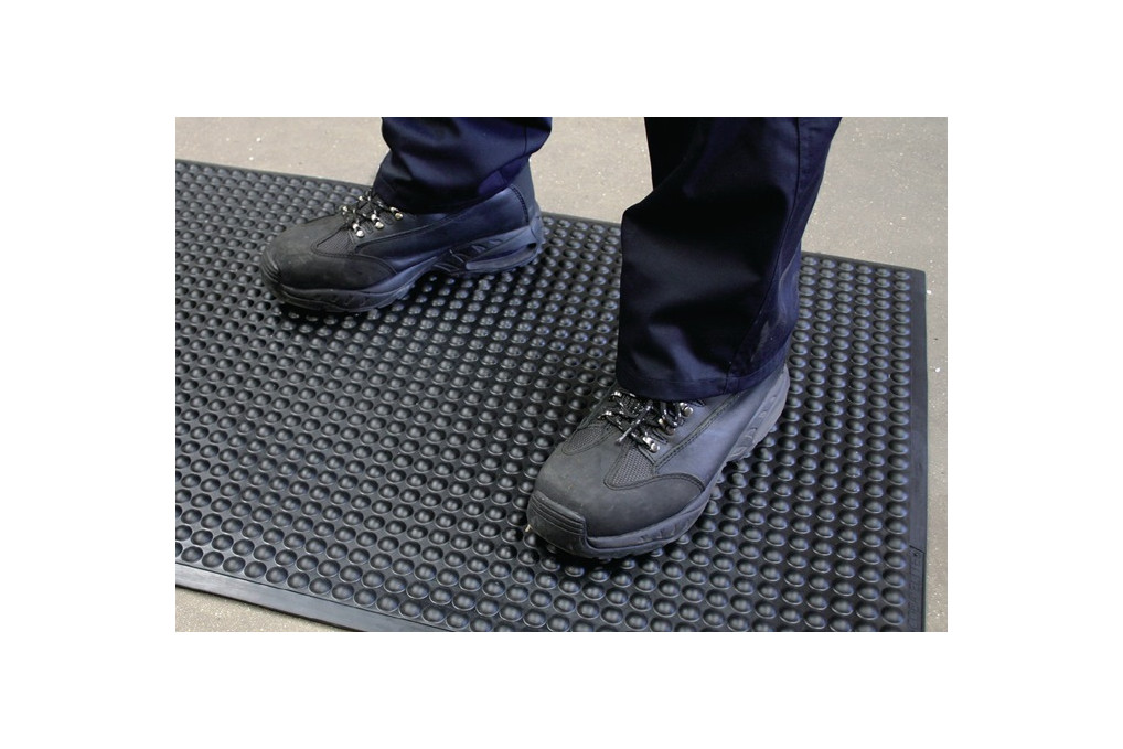 Arbeitsplatzbodenbelag Fertigmatte L900xB600xS15mm schwarz PUR COBA