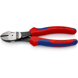 Kraftseitenschneider L.180mm pol.Form 1 Mehrkomp. Hülle KNIPEX