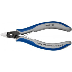 Präzisions Elektronik Seitenschneider L.125mm Form 4 Facette nein pol.KNIPEX