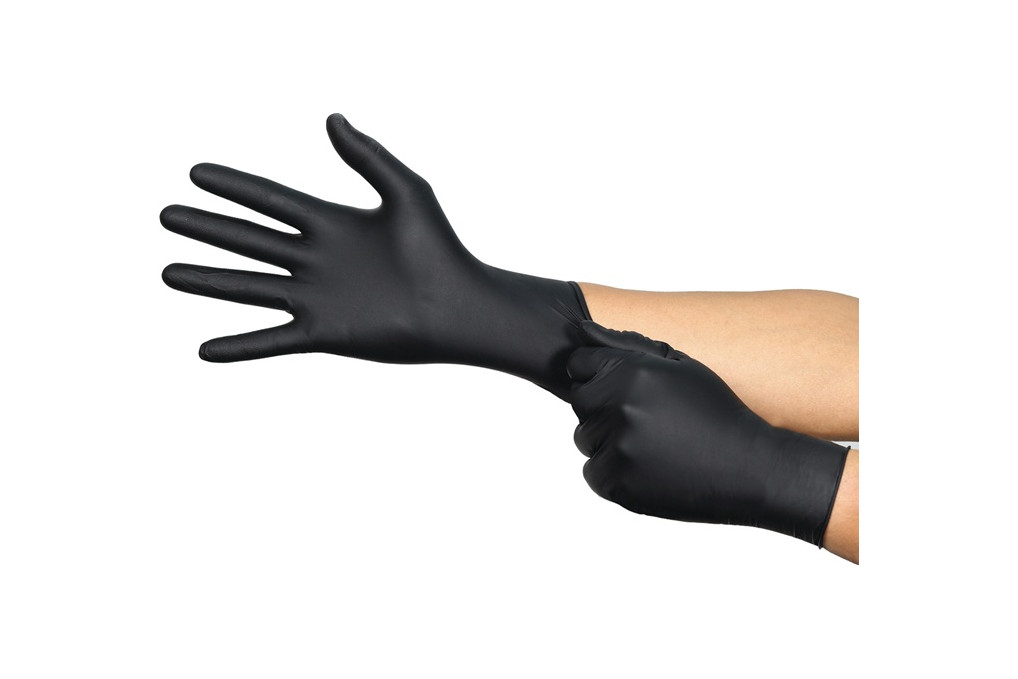 Einweghandschuh MicroFlex 94 242 Gr.L schwarz Nitril EN374 PSA III ANSELL