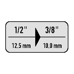 Reduzierstück 958 Antriebs 4 KT.1 2 Zoll Abtriebs 4 KT.3 8 Zoll L.38,5mm HAZET Reduzierstück 958 Antriebs 4 KT.1 2 Zoll Abtriebs 4 KT.3 8 Zoll L.38,5mm HAZET