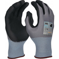 Handschuh EXTRA Gr.10 grau schwarz EN 388 EN 407 PSA II PRO FIT