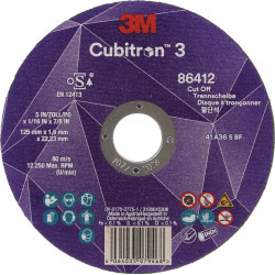 Trennscheibe Cubitron™ 3 D125x1,6mm ger.3M™ Cubitron™ 3 Bohr.22,23mm 3M