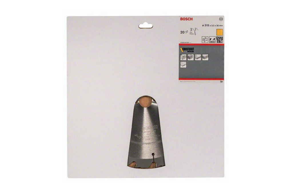 Kreissägeblatt AD 315mm Z.20 HB Schnitt B.3,2mm BOSCH