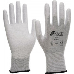 Handschuhe 6230 Gr.8 grau weiß EN 388,EN 16350 PSA II 12 NITRAS