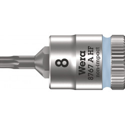 Steckschlüsseleinsatz 8767 A HF TORX® 1 4 Zoll T8 L.28mm WERA