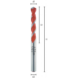 Mehrzweckbohrer Profi Multicut D.6,5mm Arbeits L.54mm Gesamt L.100mm